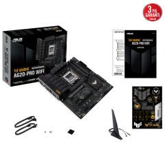MB Asus TUF Gaming A620-PRO WIFI AMD A620 AM5 6400MHz DDR5 M2 HDMI Usb 3.2 RGB ATX Anakart 90MB1FR0-M0EAY0