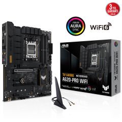 MB Asus TUF Gaming A620-PRO WIFI AMD A620 AM5 6400MHz DDR5 M2 HDMI Usb 3.2 RGB ATX Anakart 90MB1FR0-M0EAY0