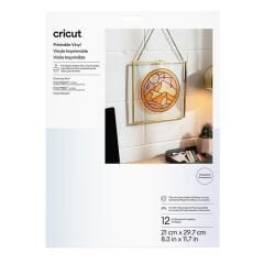 Cricut 2011884 Printable Vi̇ni̇l 21.5x28cm 12li̇ Paket Transparan