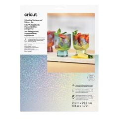 Cricut 2011890 Yazdirilabilir Suya Dayanikli Transparan Holografik Çikartma Seti· - A4 - 5 Sayfa
