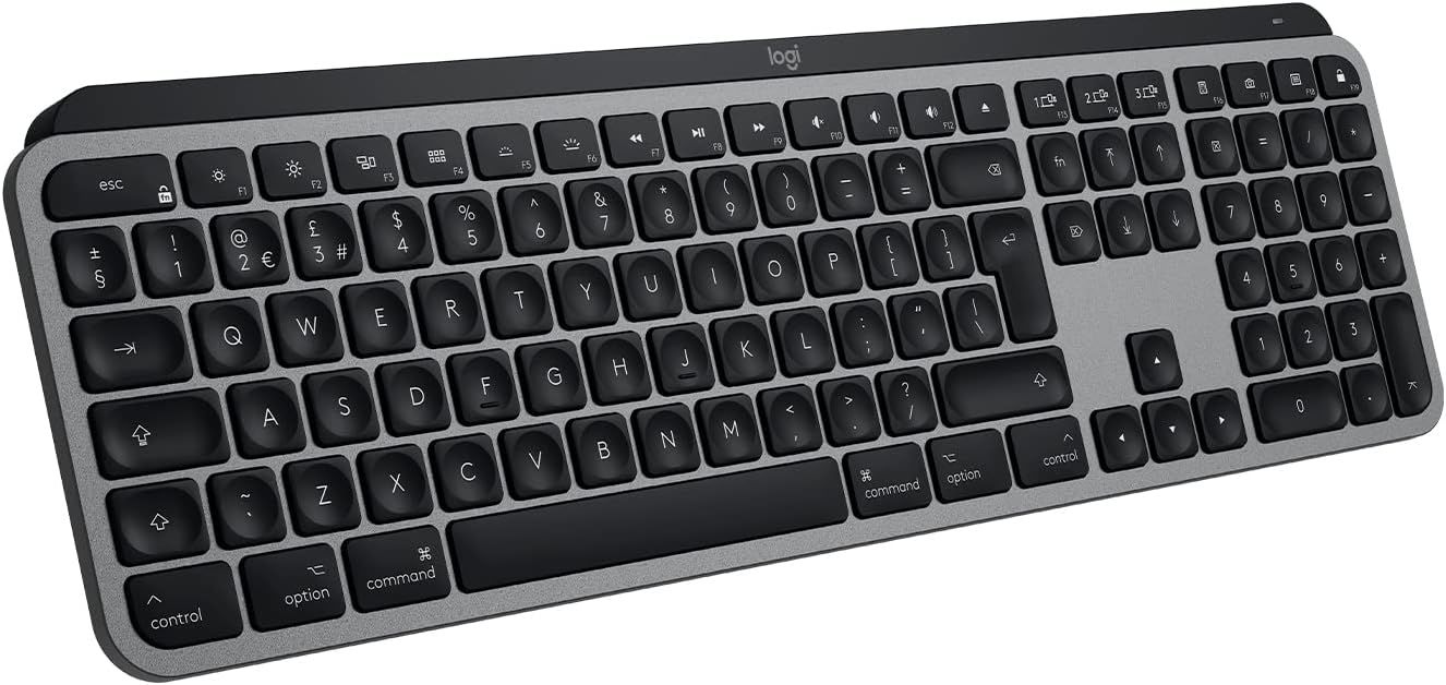 Logitech Mx Keys Mac İçin Aydınlatmalı Tam Boyutlu Kablosuz İngilizce Q Klavye - Siyah 920-009558