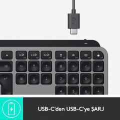 Logitech Mx Keys Mac İçin Aydınlatmalı Tam Boyutlu Kablosuz İngilizce Q Klavye - Siyah 920-009558