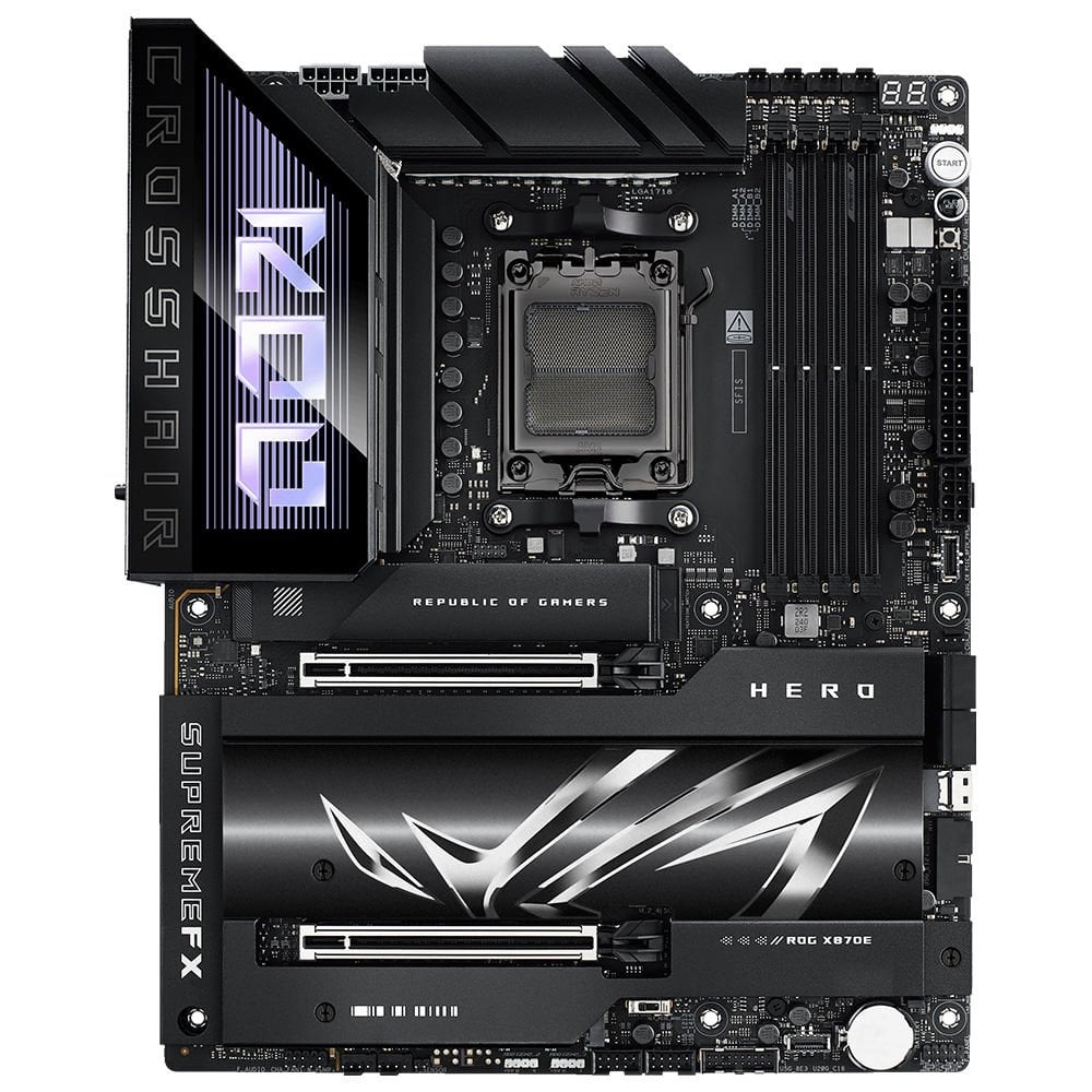 Asus ROG CROSSHAIR X870E HERO WIFI AM5 DDR5 HDMI 2xUSB4 5xM.2 USB3.2 RGB 2.5G + 1G LAN ATX Anakart 90MB1IE0-M0EAY0