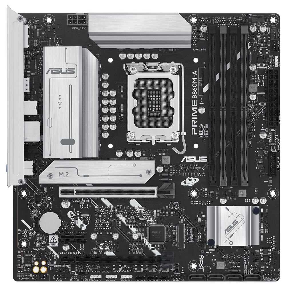 MB ASUS PRIME B860M-A-CSM Intel B860 LGA1851 DDR5 8666 2xDP HDMI Çift M2 USB3.2 Gen 2x2 AURA RGB 90MB1K00-M0EAYC