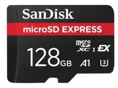 SanDisk microSD Express 128GB SDSQXFN-128G-GN4NN 880/480MB/s microSDXC UHS-I 5,3K Kamera Drone Gaming Hafıza Kartı