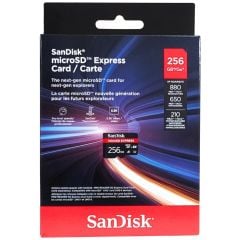 SanDisk microSD Express 256GB 880/650MB/s microSDXC UHS-I 5,3K Kamera Drone Gaming Hafıza Kartı SDSQXFN-256G-GN4NN