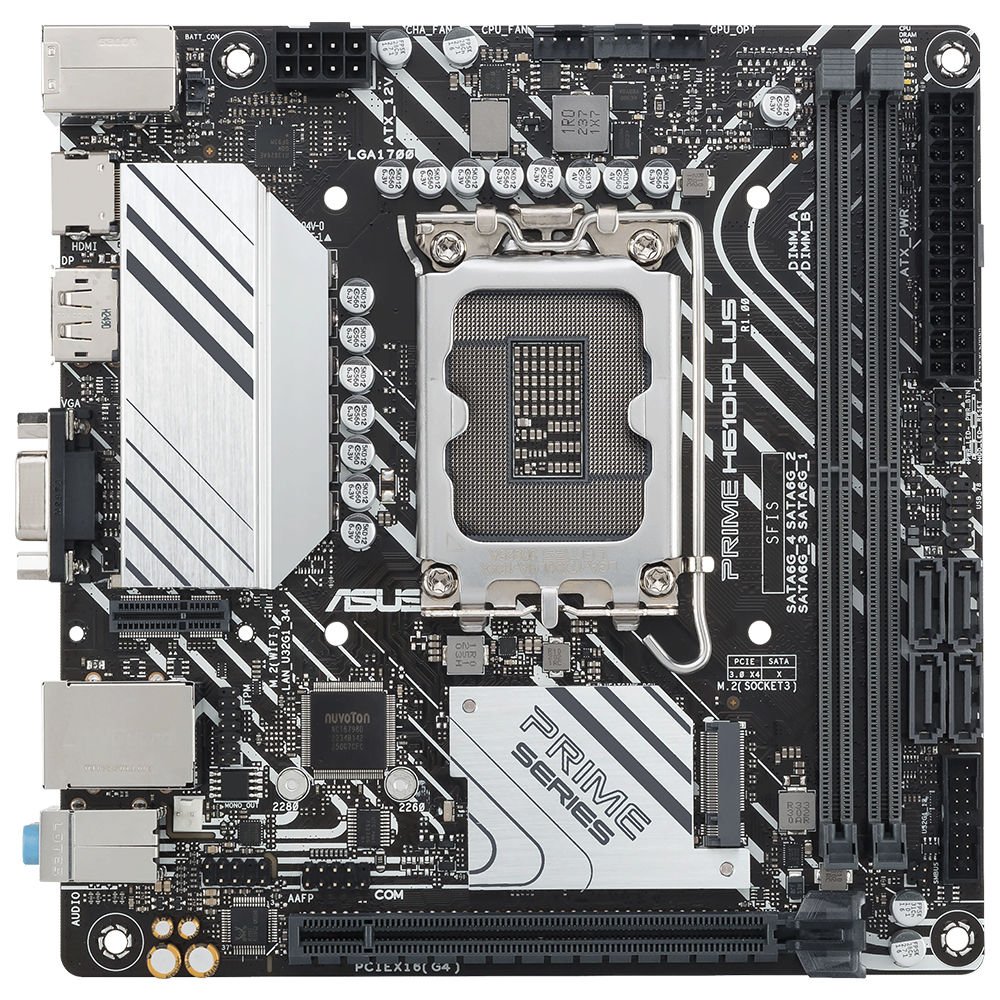 Asus PRIME H610I-PLUS-CSM LGA1700 H610 DDR5 3200 DP + HDMI + VGA 1xM.2 USB3.2 Mini-ITX Anakart 90MB1GB0-M0EAYC