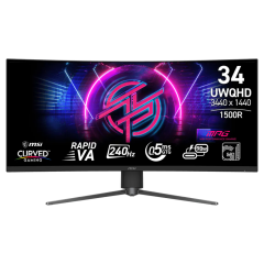 MSI 34'' MPG 346CQRF X24 2K UWQHD CURVED 1500R Rapid VA 240HZ 0.5MS Adaptive-Sync Gaming Monitör