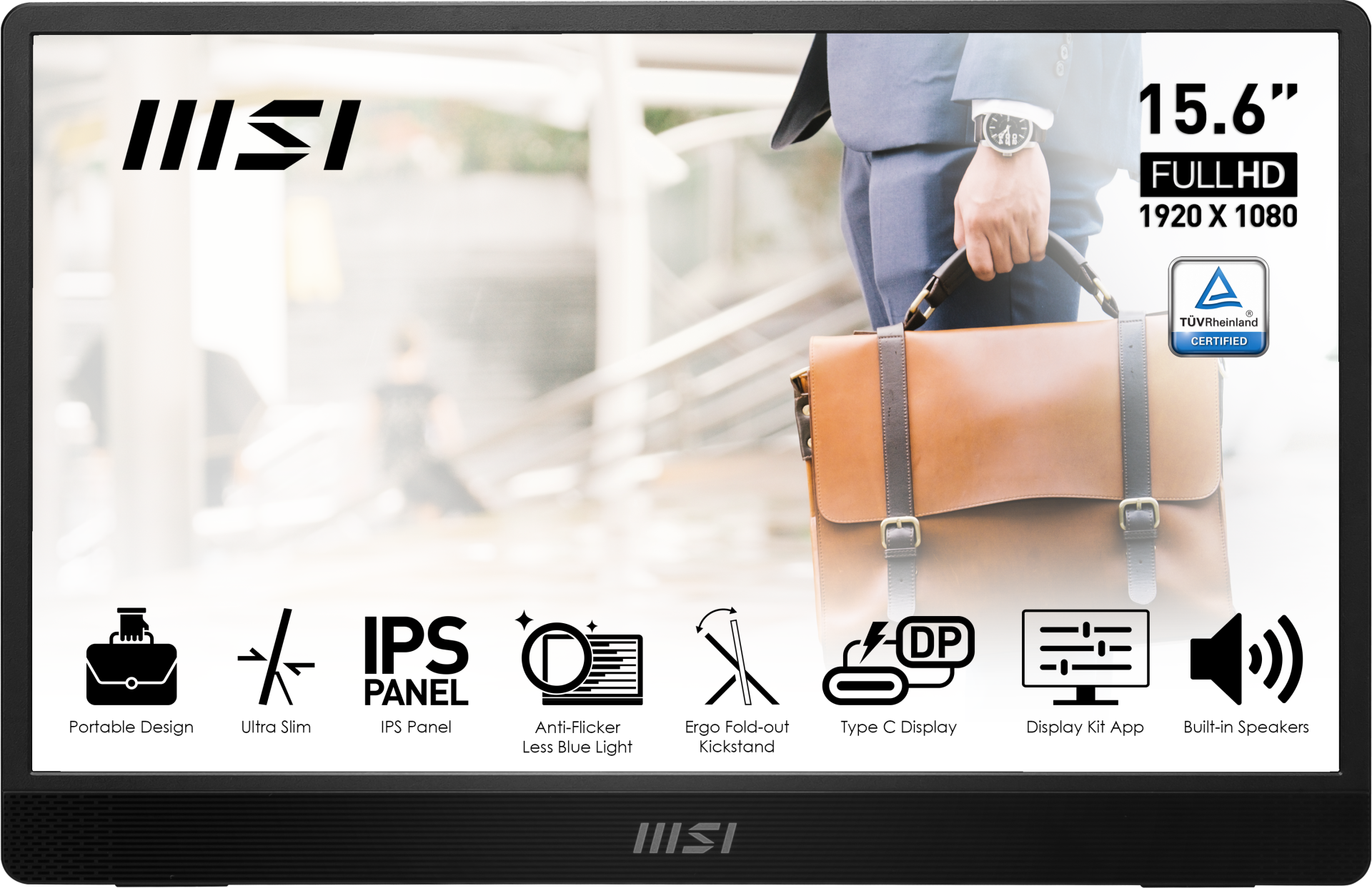 MSI PRO MP161 E2U 15.6'' FHD FLAT IPS 60HZ 4MS ADAPTIVE-SYNC PORTATIF MONITOR