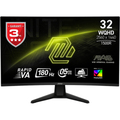 MSI 31.5'' MAG 32CQ6F WQHD CURVE RAPID VA 180HZ 0.5MS (GTG) ADAPTIVE-SYNC GAMING MONITOR