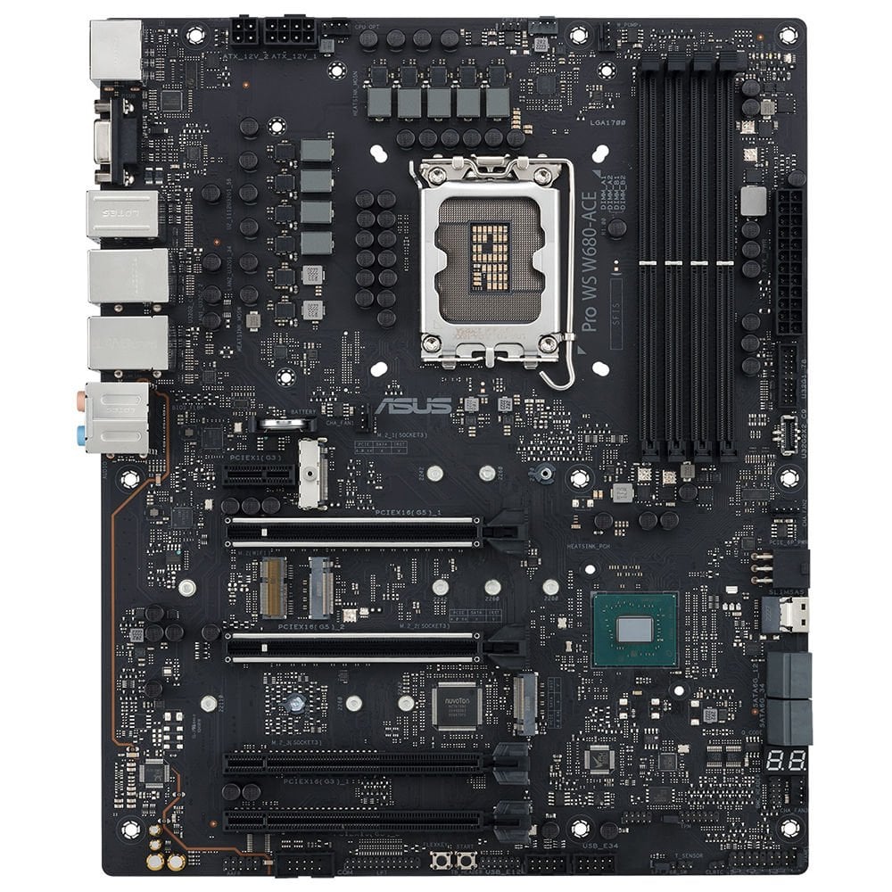 Asus PRO WS W680-ACE LGA1700 W680 DDR5 ECC Non-ECC DP  HDMI  VGA 3xM.2 USB3.2 2.5G LAN ATX 90MB1DZ0-M0EAY0
