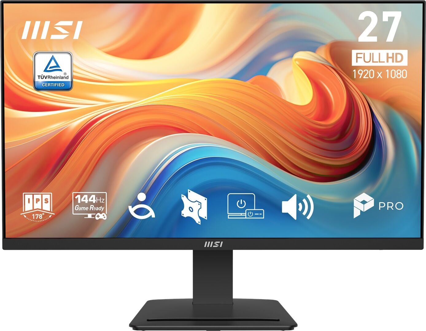 MSI 27'' PRO MP273 E14A 1920x1080 (FHD) Flat IPS 144Hz 1MS (MPRT) FreeSync Siyah Monitör