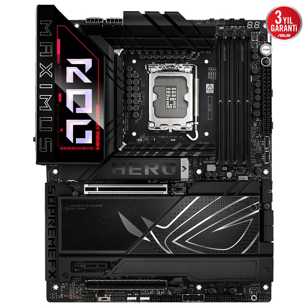 Asus ROG MAXIMUS Z890 HERO LGA1851 Z890 DDR5 8800 HDMI 2xUSB4 6xM.2 USB3.2 WiFi 7 BT RGB 5G 2.5G L 90MB1ID0-M0EAY0