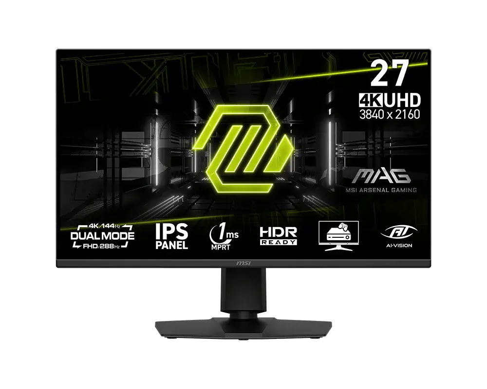 MSI 27'' MAG 275UPD E14 4K UHD Flat IPS Dual Mode (4K 144HZ / FHD 288HZ) 1MS FreeSync Premium Pivot Gaming Monitör