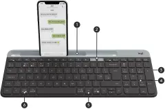 Logitech K580 Ultra İnce Çoklu Cihaz Özellikli Türkçe Bluetooth Klavye - Siyah 920-010624