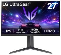 LG UltraGear 27GS65F-B 27 inç FHD 180Hz 1ms Pivot Asansör NVIDIA G-SYNC IPS Gaming Monitör
