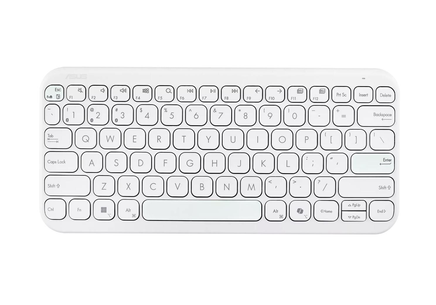 Asus Marshmallow KW100 Bluetooth Kablosuz Klavye Beyaz 90XB0880-BKB4U0